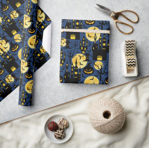 Griezelig het betegelde patroon van Halloween Cadeaupapier