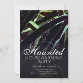 Griezelig Housewarming Zwart Groen Halloween Feest Kaart (Voorkant)