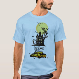 Griezelig Huis Boo Fijne Halloween Ontwerp T-shirt