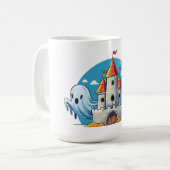 griezelig huis en spook koffiemok (Voorkant links)