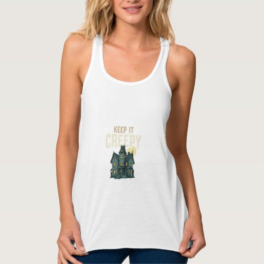 Griezelig Huis Halloween Decoratie_1 Tanktop (Voorkant)