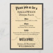 Griezelig Huis Halloween Diner Feest Uitnodiging (Achterkant)