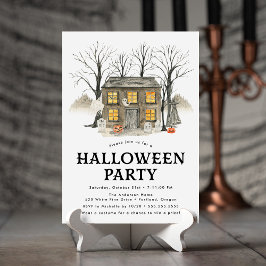 Griezelig Huis Halloween Feest Kaart