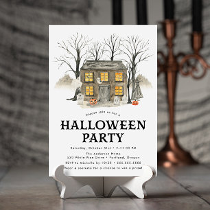 Griezelig Huis Halloween Feest Kaart