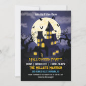Griezelig Huis Halloween Feest Kaart (Voorkant)