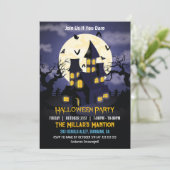 Griezelig Huis Halloween Feest Kaart (Staand voorkant)