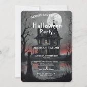 Griezelig Huis Halloween Feest Uitnodiging Gotisch (Voorkant)