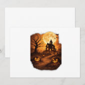 Griezelig Huis Halloween Kaart (Voorkant / Achterkant)
