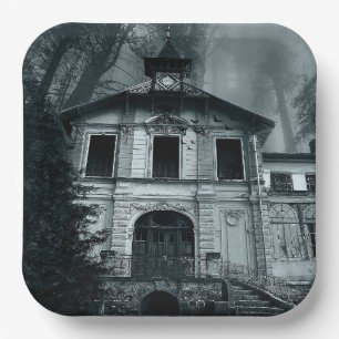 GRIEZELIG HUIS HALLOWEEN PAPIER BORDEN PAPIEREN BORDJE