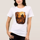 Griezelig Huis Halloween Tri-Blend Shirt (Voorkant)