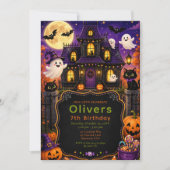 Griezelig Huis Halloween Verjaardag Kaart (Voorkant)