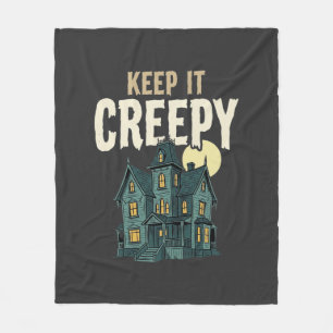 Griezelig Huis van de Angst Halloween Design_1 Fleece Deken
