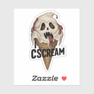 griezelig, ijs, geest, Halloween, horror, schrik Sticker