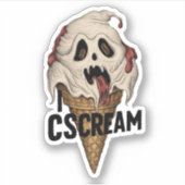 griezelig, ijs, geest, Halloween, horror, schrik Sticker