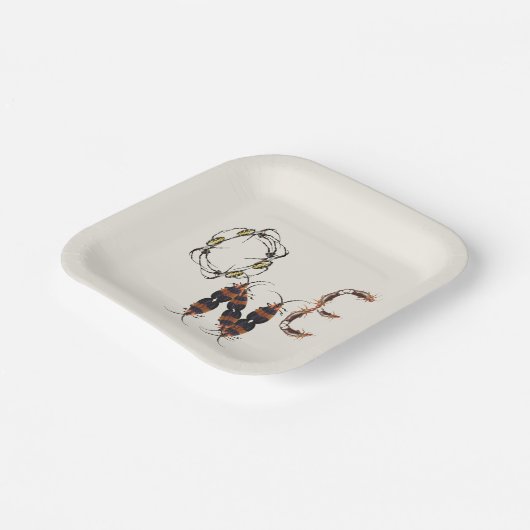 Griezelig insect Bug Eerste Verjaardag Papieren Bordje (Gebogen)