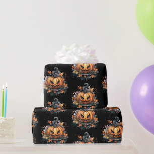 Griezelig Jack-O' Lantaarn Patroon Halloween Cadeaupapier