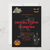 Griezelig Jack o' Lantern Halloween Feest Kaart (Achterkant)