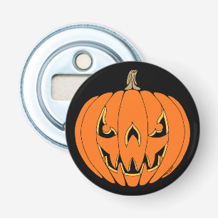 Griezelig Jack-o'-Lantern Halloween-ontwerp Button Flesopener