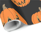 Griezelig Jack-o'-Lantern Halloween-ontwerp Cadeaupapier (Rol Hoek)