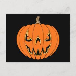 Griezelig Jack-o'-Lantern Halloween-ontwerp Feestdagenkaart