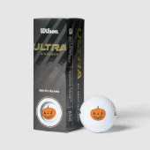 Griezelig Jack-o'-Lantern Halloween-ontwerp Golfballen (Verpakking)