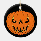 Griezelig Jack-o'-Lantern Halloween-ontwerp Keramisch Ornament (Achterkant)