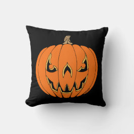 Griezelig Jack-o'-Lantern Halloween-ontwerp Kussen