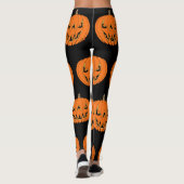 Griezelig Jack-o'-Lantern Halloween-ontwerp Leggings (Achterkant)