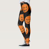 Griezelig Jack-o'-Lantern Halloween-ontwerp Leggings (Links)