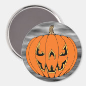 Griezelig Jack-o'-Lantern Halloween-ontwerp Magneet (Voorkant / Achterkant)
