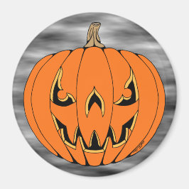 Griezelig Jack-o'-Lantern Halloween-ontwerp Magneet