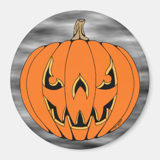 Griezelig Jack-o'-Lantern Halloween-ontwerp Magneet