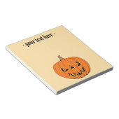 Griezelig Jack-o'-Lantern Halloween-ontwerp Notitieblok (Schuin)