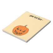 Griezelig Jack-o'-Lantern Halloween-ontwerp Notitieblok (Linkerzijde)