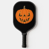 Griezelig Jack-o'-Lantern Halloween-ontwerp Pickleball Paddle (Achterkant)