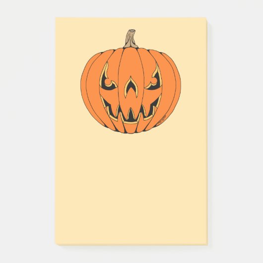 Griezelig Jack-o'-Lantern Halloween-ontwerp Post-it® Notes (Voorkant)