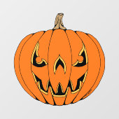 Griezelig Jack-o'-Lantern Halloween-ontwerp Raamsticker (Vel)