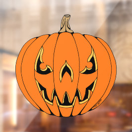 Griezelig Jack-o'-Lantern Halloween-ontwerp Raamsticker