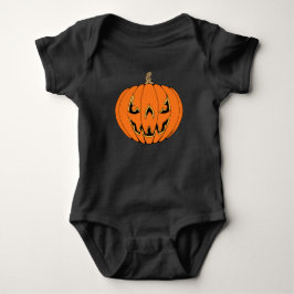 Griezelig Jack-o'-Lantern Halloween-ontwerp Romper