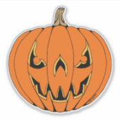 Griezelig Jack-o'-Lantern Halloween-ontwerp Sticker (Voorkant)