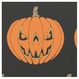 Griezelig Jack-o'-Lantern Halloween-ontwerp Stof
