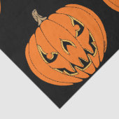 Griezelig Jack-o'-Lantern Halloween-ontwerp Tissuepapier (Detail)