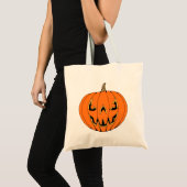 Griezelig Jack-o'-Lantern Halloween-ontwerp Tote Bag (Voorkant (product))