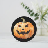 Griezelig Jack-O-Lantern Pumpkin Halloween Feest Kaart (Staand voorkant)
