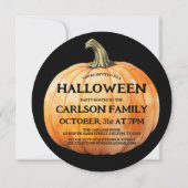 Griezelig Jack-O-Lantern Pumpkin Halloween Feest Kaart (Achterkant)