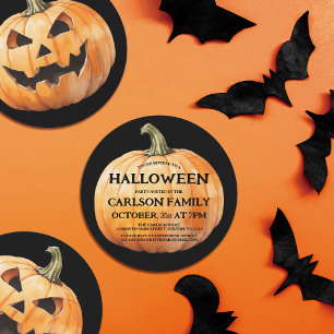 Griezelig Jack-O-Lantern Pumpkin Halloween Feest Kaart