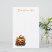 Griezelig Jack-O-Lantern Stationery Briefpapier (Staand voorkant)