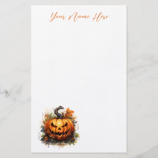 Griezelig Jack-O-Lantern Stationery Briefpapier (Voorkant)