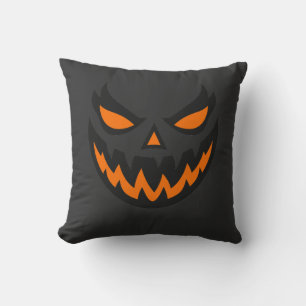 Griezelig Jack O'Lantern-gezicht Halloween-ontwerp Kussen