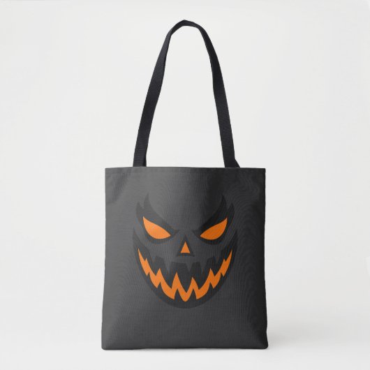 Griezelig Jack O'Lantern-gezicht Halloween-ontwerp Tote Bag (Voorkant)